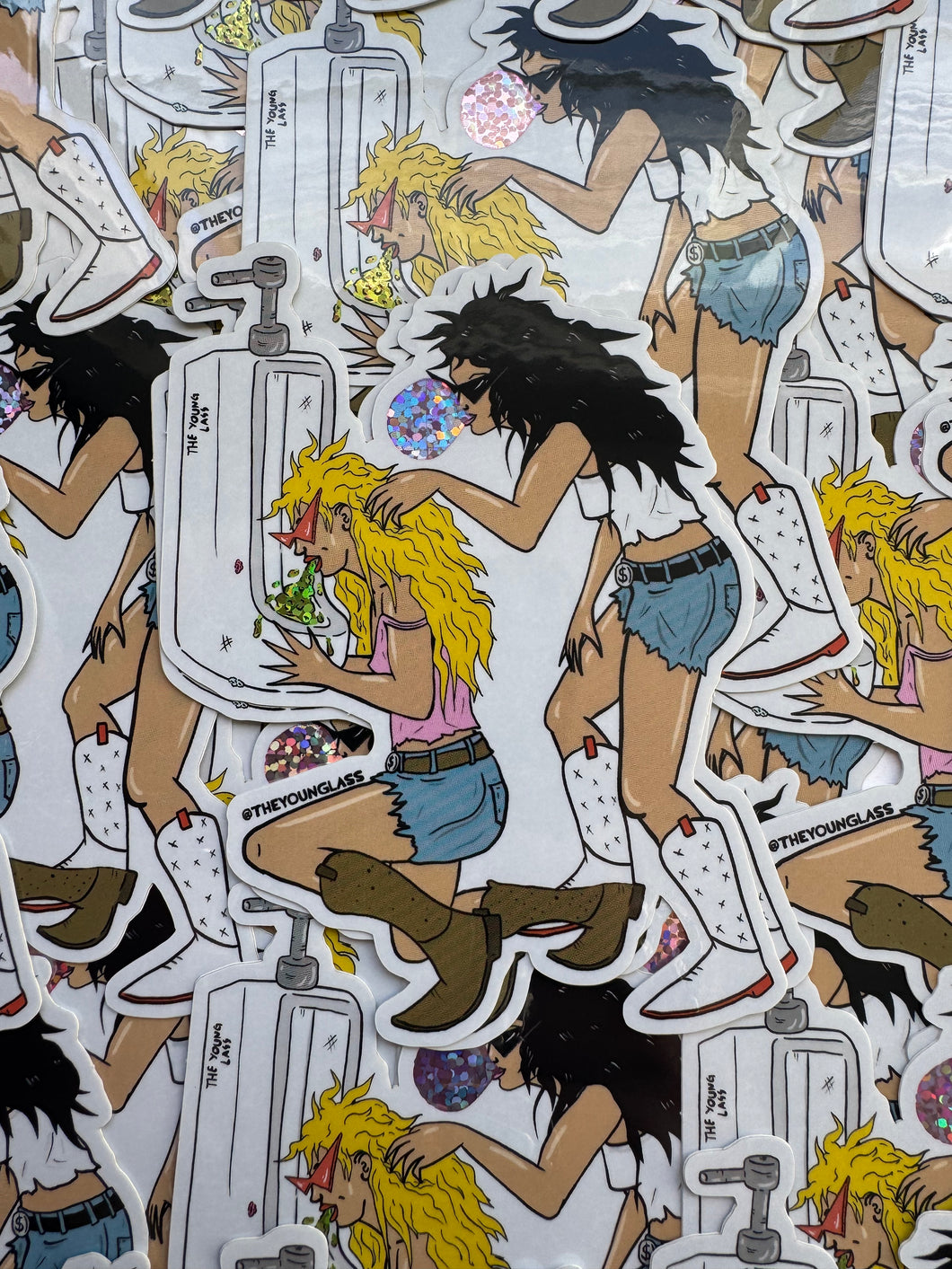 BFF'S Glitter Sticker